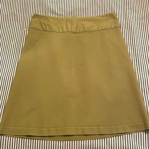 Pea green a-line skirt!